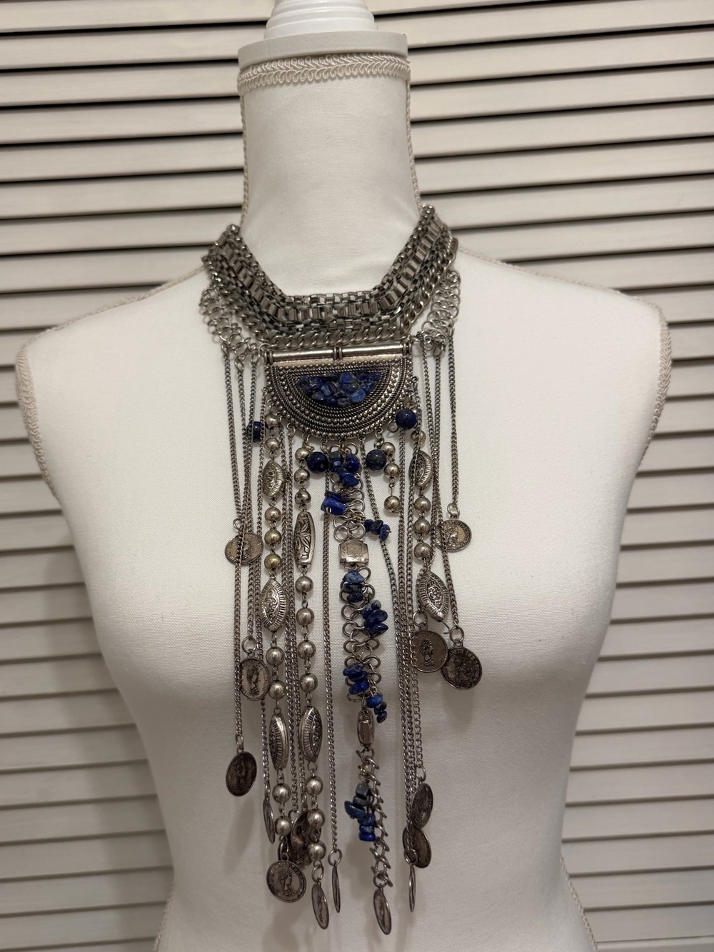 Handmade boho statement necklace